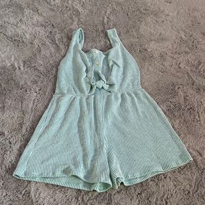 Tie front romper